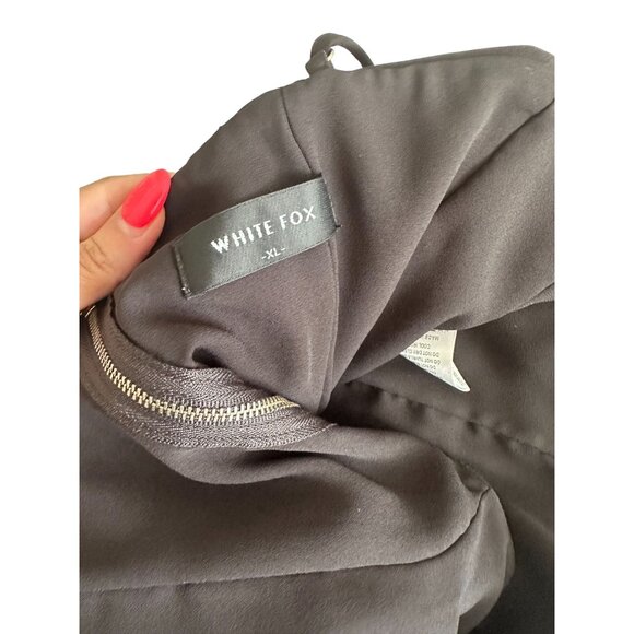 WHITE FOX Black Lace Trim Crop Tank Top Size XL - Picture 3 of 6